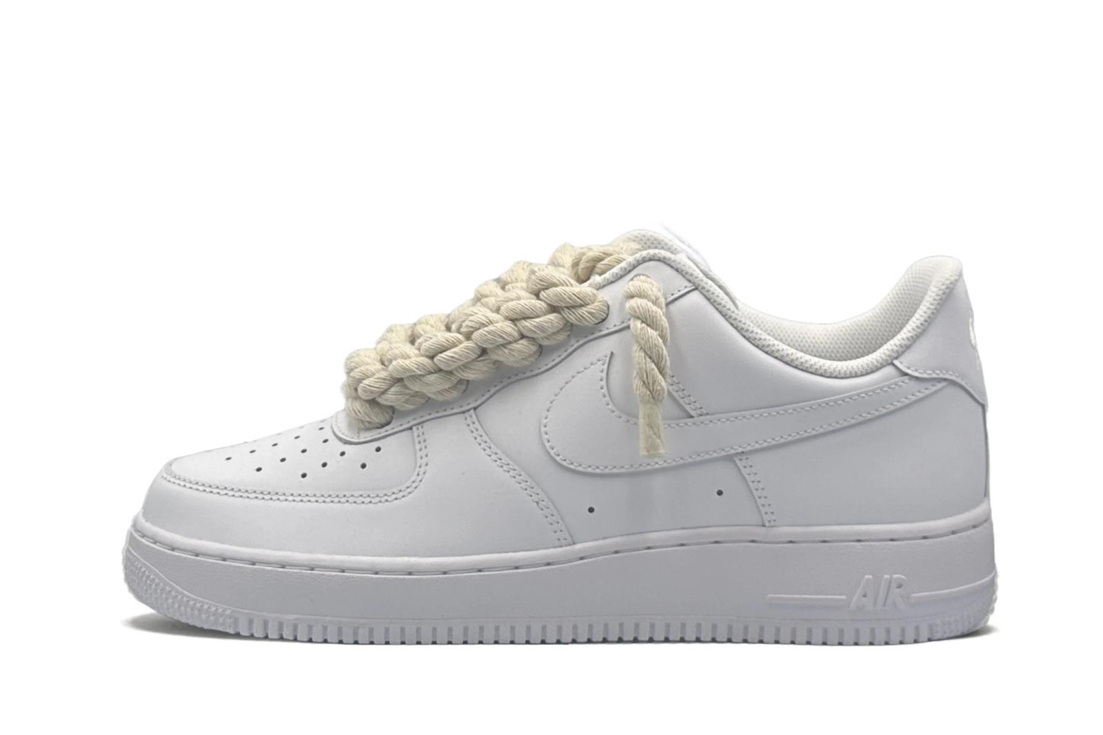 Air Force 1 white rope laces